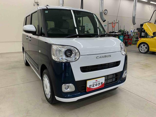 ムーヴキャンバスストライプスＧ　２ＷＤキーフリー　パノラマモニター　両側電動スライドドア　ＬＥＤヘッドライト　運転席助手席シートヒーター　スマートアシスト　アイドリングストップ　プッシュボタンスタート　オートライト　オートエアコン（群馬県）の中古車