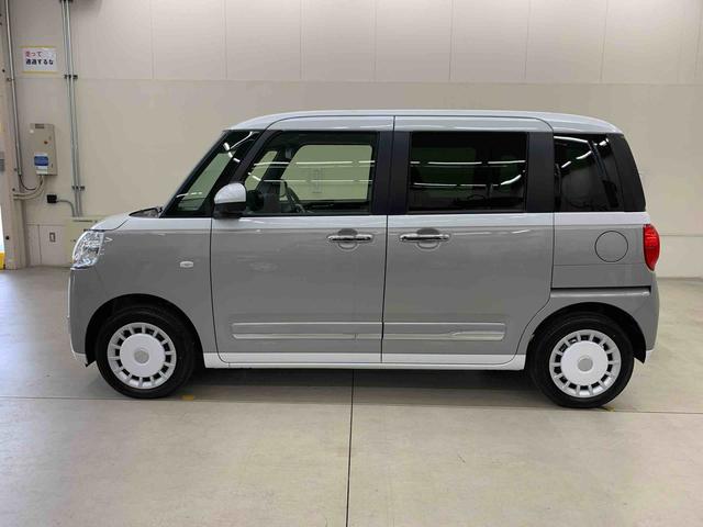 ムーヴキャンバスストライプスＧ　２ＷＤキーフリー　パノラマモニター　電動パーキングブレーキ　運転席助手席シートヒーター　リヤ両側電動スライドドア　ＬＥＤヘッドライト　スマートアシスト　アイドリングストップ　オートライト　オートエアコン（群馬県）の中古車