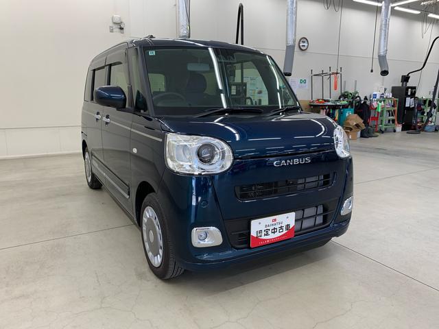 ムーヴキャンバスセオリーＧ　２ＷＤ元当社社用車　キーフリー　運転席助手席シートヒーター　電動パーキングブレーキ　両側電動スライドドア　ＬＥＤヘッドライト　オートライト　スマートアシスト　プッシュスタートボタン　アイドリングストップ（群馬県）の中古車