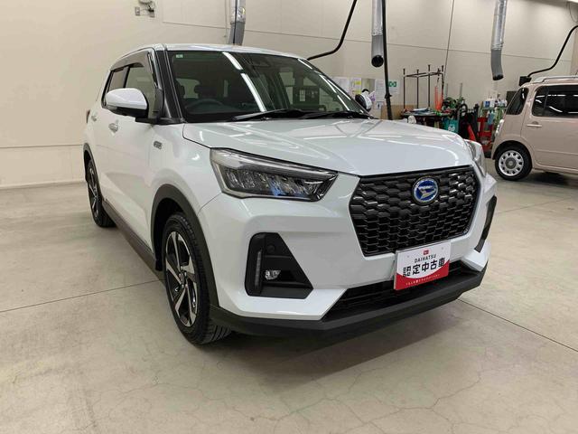 ロッキープレミアムＧ　ＨＥＶ　２ＷＤ元当社試乗車　純正９インチスマホ連携ディスプレーオーディオ　パノラマモニター　純正ＥＴＣ　純正ドラレコ前後　電動パーキングブレーキ　純正エンジンスターター　オートライト　スマートアシスト（群馬県）の中古車