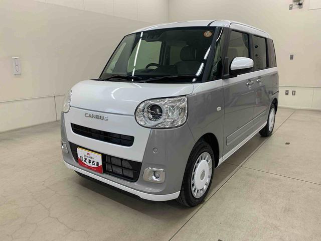ムーヴキャンバスストライプスＧ　２ＷＤ届出済未使用車　キーフリー　バックカメラ　電動パーキングブレーキ　両側電動スライドドア　ＬＥＤヘッドライト　オートライト　オートマチックハイビーム　アイドリングストップ　スマートアシスト（群馬県）の中古車