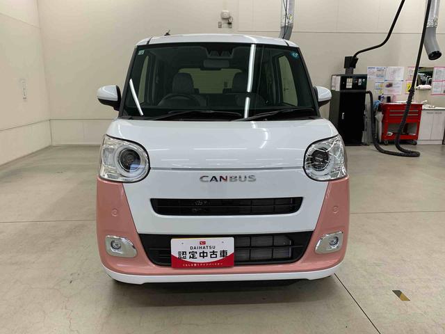 ムーヴキャンバスストライプスＧ　２ＷＤ両側電動スライドドア　運転席助手席シートヒーター　ＬＥＤヘッドライト　オートライト　スマートアシスト　オートエアコン　プッシュボタンスタート　電動格納ドアミラー　バックカメラ（群馬県）の中古車