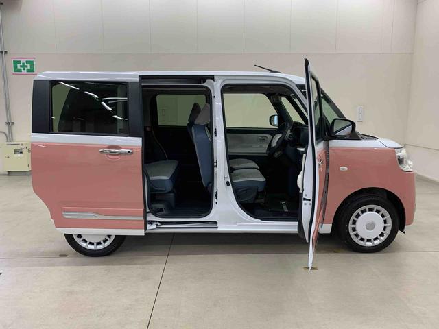 ムーヴキャンバスストライプスＧ　２ＷＤ両側電動スライドドア　運転席助手席シートヒーター　ＬＥＤヘッドライト　オートライト　スマートアシスト　オートエアコン　プッシュボタンスタート　電動格納ドアミラー　バックカメラ（群馬県）の中古車