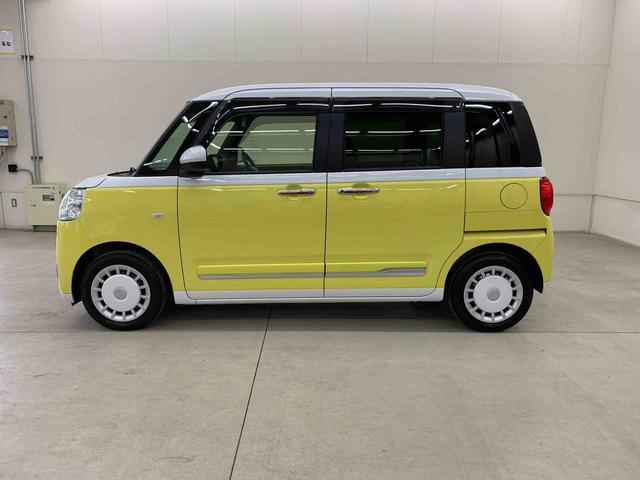 ムーヴキャンバスストライプスＧ　２ＷＤ両側電動スライドドア・ナビ・ＬＥＤヘッドライト・オートライト・オートマチックハイビーム・プッシュスタートボタン・アイドリングストップ・シートヒーター・電動パーキングブレーキ・スマートアシスト（群馬県）の中古車