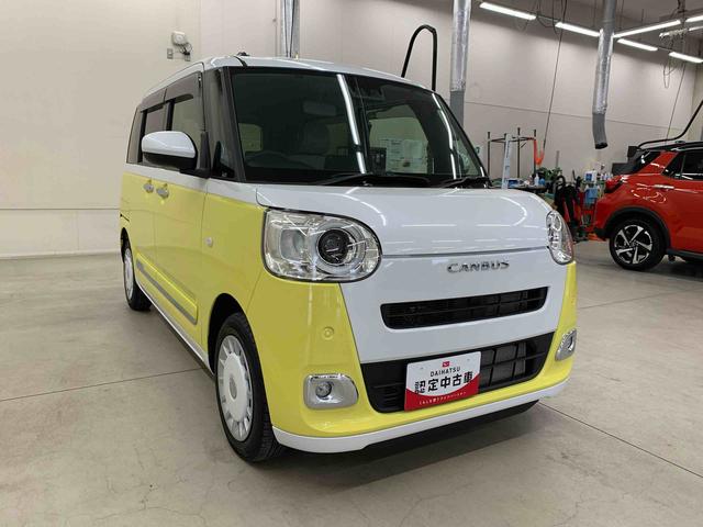 ムーヴキャンバスストライプスＧ　２ＷＤ両側電動スライドドア・ナビ・ＬＥＤヘッドライト・オートライト・オートマチックハイビーム・プッシュスタートボタン・アイドリングストップ・シートヒーター・電動パーキングブレーキ・スマートアシスト（群馬県）の中古車