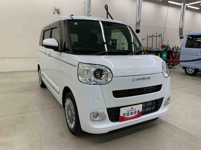 ムーヴキャンバスセオリーＧ　２ＷＤ両側電動スライドドア・ＬＥＤヘッドライト・オートライト・オートマチックハイビーム・プッシュスタートボタン・アイドリングストップ・シートヒーター・電動パーキングブレーキ・スマートアシスト（群馬県）の中古車