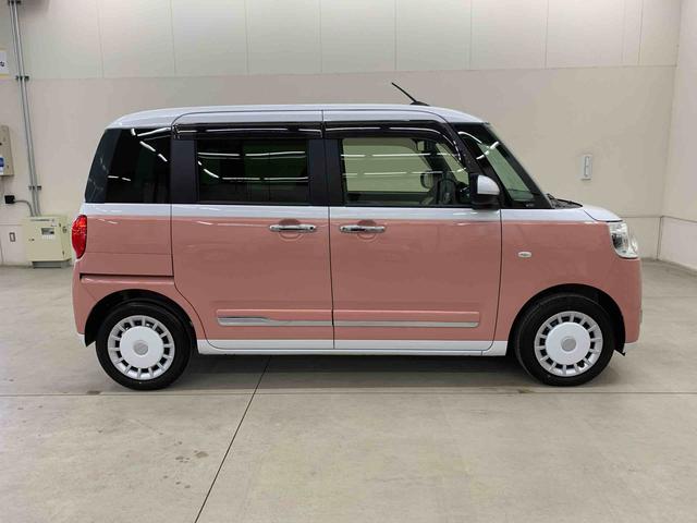 ムーヴキャンバスストライプスＧ　２ＷＤ両側電動スライドドア・ＬＥＤヘッドライト・オートライト・オートマチックハイビーム・プッシュスタートボタン・アイドリングストップ・シートヒーター・電動パーキングブレーキ・スマートアシスト（群馬県）の中古車