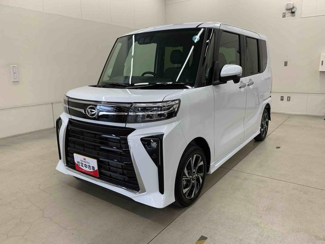 タントカスタムＸ　２ＷＤ両側電動スライドドア　アイドリングストップ　オートエアコン　プッシュボタンスタート　シートヒーター　バックカメラ　サイドエアバック　キーフリー　ＬＥＤヘッドライト　オートライト　電動パーキングブレーキ（群馬県）の中古車