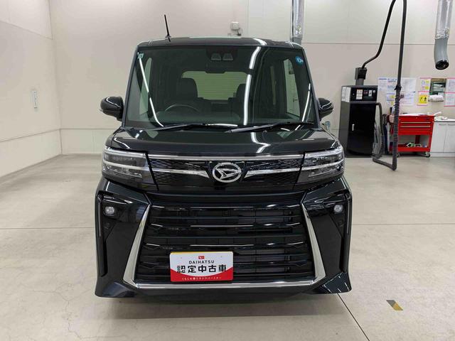 タントカスタムX 2WD 走行1846キロLEDヘッドライト アイドリングストップ オートエアコン 電動パーキングブレーキ プッシュボタンスタート 両側電動スライドドア オートライト シートヒーター スマートアシスト バックカメラ(群馬県)の中古車