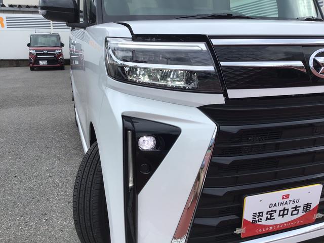 タントカスタムＸダイハツ認定中古車・まごころ保証１年走行距離無制限保証付　ＬＥＤヘッドライト　フォグランプ　両側電動スライドドア　スマートアシスト（栃木県）の中古車