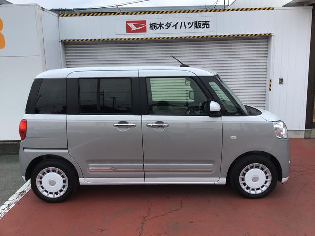 ムーヴキャンバスストライプスＧターボレーダーブレーキ　禁煙　シートＨ　左右オートスライド　オートハイビーム　ＬＥＤヘッドライト　クリアランスソナー　ターボ車　スマートキー　レーンキープ　セキュリティーアラーム　ベンチシート（栃木県）の中古車