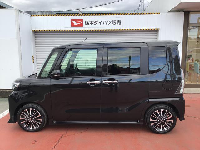 タントカスタムＲＳレーダーブレーキ　ｉ−ｓｔｏｐ　車線逸脱防止　シートヒータ　スマートエントリー　キーフリーキー　衝突安全ボディ　ＬＥＤヘットライト　ターボ車　オートハイビーム　オートライト（栃木県）の中古車