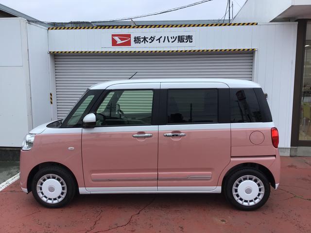 ムーヴキャンバスストライプスＧ電動格納　衝突軽減Ｂ　ＡＵＴＯライト　コーナーソナー　ＬＥＤヘットライト　シートヒー　禁煙車両　イモビライザー　スマートキーＰスタート　レーンアシスト　衝突安全ボディ　キーフリー　ベンチシート（栃木県）の中古車