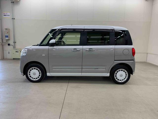 ムーヴキャンバスストライプスＧ　４ＷＤナビ・ＥＴＣ・両側電動スライドドア・ＬＥＤヘッドライト・オートライト・オートマチックハイビーム・プッシュスタートボタン・アイドリングストップ・シートヒーター・電動パーキングブレーキ・スマートアシスト（群馬県）の中古車