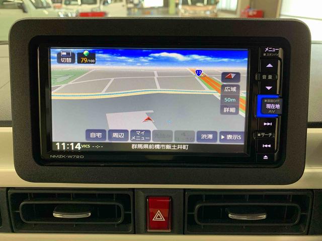 ムーヴキャンバスストライプスＧ　４ＷＤナビ・ＥＴＣ・両側電動スライドドア・ＬＥＤヘッドライト・オートライト・オートマチックハイビーム・プッシュスタートボタン・アイドリングストップ・シートヒーター・電動パーキングブレーキ・スマートアシスト（群馬県）の中古車