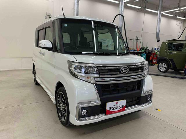 タントカスタムＲＳ　トップエディションＳＡIII　４ＷＤ両側電動スライドドア・ＬＥＤヘッドライト・オートライト・オートマチックハイビーム・プッシュスタートボタン・アイドリングストップ・ＥＴＣ・シートヒーター・オートエアコン・スマートアシスト３（群馬県）の中古車