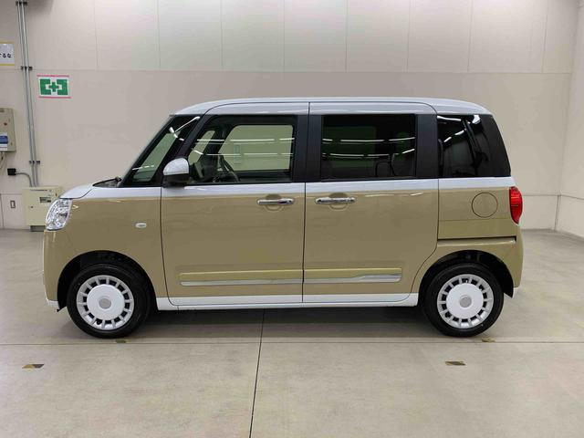 ムーヴキャンバスストライプスＧ　４ＷＤ両側電動スライドドア　ディスプレイオーディオ　シートヒーター　ホッとカップホルダー　スマートアシスト　ＬＥＤヘッドライト　オートライト　オートエアコン　バックカメラ　電動パーキングブレーキ（群馬県）の中古車