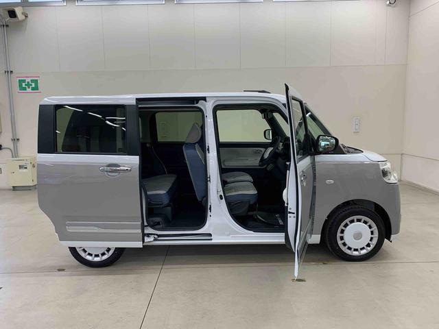 ムーヴキャンバスストライプスG 2WD 走行2328キロ運転席助手席シートヒーター プッシュボタンスタート スマートアシスト LEDヘッドライト オートエアコン 両側電動スライドドア バックカメラ オートエアコン 電動パーキングブレーキ(群馬県)の中古車
