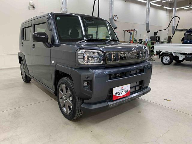 タフトGターボ ダーククロムベンチャー 4WD 走行424キロLEDヘッドライト 運転席助手席シートヒーター ガラスルーフ オートライト プッシュボタンスタート バックカメラ アイドリングストップ オートエアコン スマートアシスト 電動格納式ドアミラー(群馬県)の中古車