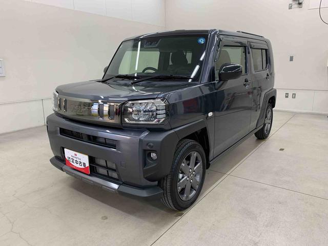 タフトGターボ ダーククロムベンチャー 4WD 走行424キロLEDヘッドライト 運転席助手席シートヒーター ガラスルーフ オートライト プッシュボタンスタート バックカメラ アイドリングストップ オートエアコン スマートアシスト 電動格納式ドアミラー(群馬県)の中古車