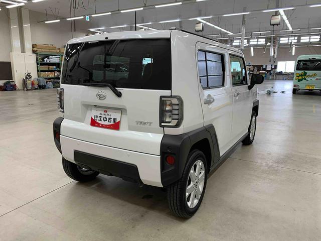 タフトG 2WD元当社試乗車 LEDヘッドライト オートライト 運転席助手席シートヒーター アイドリングストップ バックカメラ プッシュボタンスタート 電動格納式ドアミラー オートエアコン スマートアシスト(群馬県)の中古車