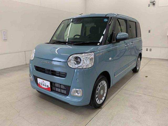 ムーヴキャンバスセオリーG 2WDLEDヘッドライト オートライト 運転席助手席シートヒーター スマートアシスト リヤ両側電動スライドドア プッシュボタンスタート 電動格納式ドアミラー アイドリングストップ バックカメラ(群馬県)の中古車