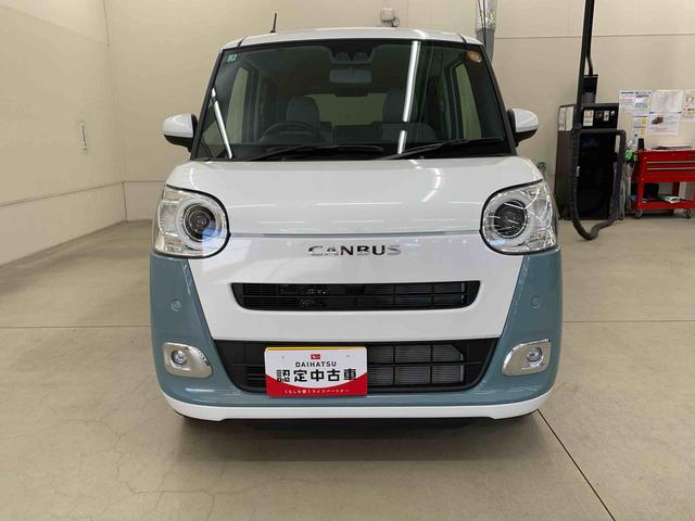 ムーヴキャンバスストライプスＧ　４ＷＤ両側電動スライドドア・ＬＥＤヘッドライト・オートライト・オートマチックハイビーム・プッシュスタートボタン・アイドリングストップ・電動パーキングブレーキ・シートヒーター・スマートアシスト（群馬県）の中古車