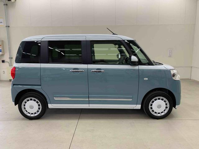 ムーヴキャンバスストライプスＧ　４ＷＤ両側電動スライドドア・ＬＥＤヘッドライト・オートライト・オートマチックハイビーム・プッシュスタートボタン・アイドリングストップ・電動パーキングブレーキ・シートヒーター・スマートアシスト（群馬県）の中古車