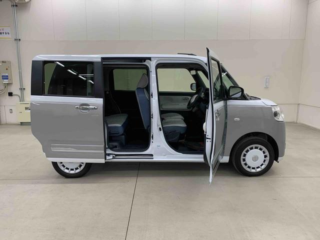 ムーヴキャンバスストライプスG 4WD両側電動スライドドア・LEDヘッドライト・バックカメラ・シートヒーター・スマートアシスト・アイドリングストップ・プッシュボタンスタート・オートライト・オートマチックハイビーム・オートエアコン(群馬県)の中古車