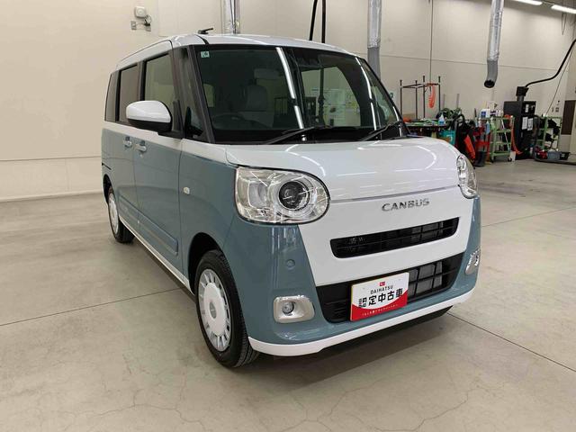 ムーヴキャンバスストライプスＧ　４ＷＤ両側電動スライドドア・ＬＥＤヘッドライト・オートライト・オートマチックハイビーム・プッシュスタートボタン・アイドリングストップ・シートヒーター・電動パーキングブレーキ・スマートアシスト（群馬県）の中古車