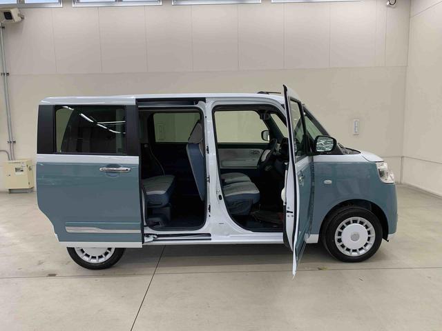 ムーヴキャンバスストライプスＧ　４ＷＤ両側電動スライドドア・ＬＥＤヘッドライト・オートライト・オートマチックハイビーム・プッシュスタートボタン・アイドリングストップ・シートヒーター・電動パーキングブレーキ・スマートアシスト（群馬県）の中古車