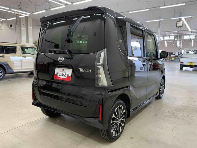 タントカスタムＲＳ　ｅｃｏＩＤＬＥ非装着車　４ＷＤ両側電動スライドドア・ＬＥＤヘッドライト・オートライト・オートマチックハイビーム・プッシュスタートボタン・シートヒーター・オートエアコン・電動パーキングブレーキ・スマートアシスト（群馬県）の中古車