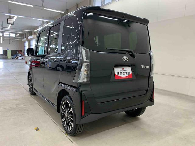 タントカスタムＲＳ　ｅｃｏＩＤＬＥ非装着車　４ＷＤ両側電動スライドドア・ＬＥＤヘッドライト・オートライト・オートマチックハイビーム・プッシュスタートボタン・シートヒーター・オートエアコン・電動パーキングブレーキ・スマートアシスト（群馬県）の中古車