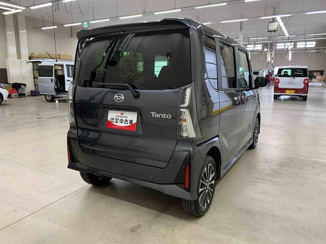 タントカスタムＲＳ　４ＷＤ両側電動スライドドア・ＬＥＤヘッドライト・オートライト・プッシュボタンスタート・アイドリングストップ・オートエアコン・バックカメラ・シートヒーター・電動パーキングブレーキ・スマートアシスト（群馬県）の中古車