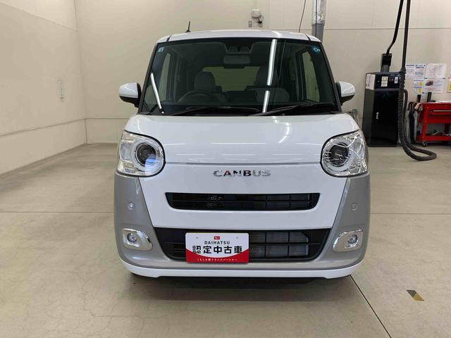 ムーヴキャンバスストライプスＧ　２ＷＤ　走行３８２４キロ運転席助手席シートヒーター　アイドリングストップ　ＬＥＤヘッドライト　スマートアシスト　両側電動スライドドア　プッシュボタンスタート　オートライト　電動格納式ドアミラー　スマートアシスト（群馬県）の中古車