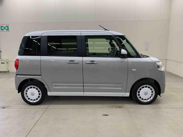 ムーヴキャンバスストライプスＧ　２ＷＤ　走行３８２４キロ運転席助手席シートヒーター　アイドリングストップ　ＬＥＤヘッドライト　スマートアシスト　両側電動スライドドア　プッシュボタンスタート　オートライト　電動格納式ドアミラー　スマートアシスト（群馬県）の中古車