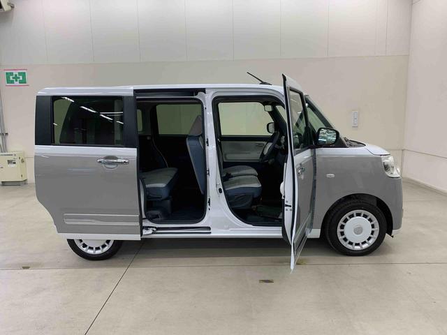 ムーヴキャンバスストライプスＧ　２ＷＤ　走行３８２４キロ運転席助手席シートヒーター　アイドリングストップ　ＬＥＤヘッドライト　スマートアシスト　両側電動スライドドア　プッシュボタンスタート　オートライト　電動格納式ドアミラー　スマートアシスト（群馬県）の中古車