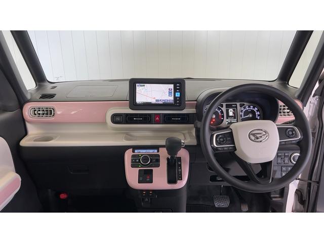 ムーヴキャンバスストライプスＧターボダイハツ認定中古車ｌ純正ナビｌ全方位／バックカメラｌドラレコｌ両側電動スライドドアｌスマートキーｌクルーズコントロールｌオートエアコンｌスマートアシストｌ保証／整備付（茨城県）の中古車