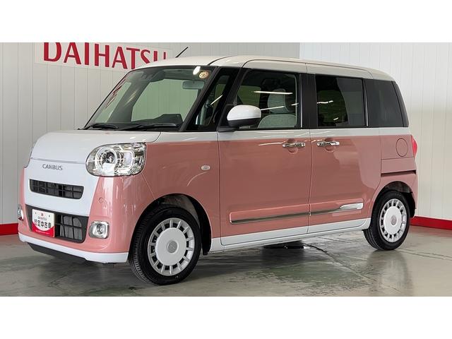 ムーヴキャンバスストライプスＧダイハツ認定中古車ｌ両側電動スライドドアｌ電動パーキングブレーキｌＬＥＤヘッドライトｌシートヒーターｌオートエアコンｌスマートアシストｌ保証／整備付（茨城県）の中古車