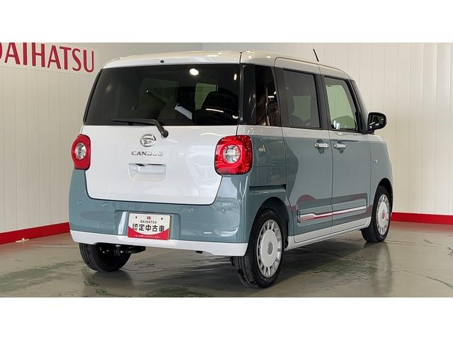 ムーヴキャンバスストライプスGターボダイハツ認定中古車l両側電動スライドドアl電動パーキングブレーキlLEDヘッドライトlシートヒーターlオートエアコンlキーフリーシステムlスマートアシストl保証/整備付(茨城県)の中古車