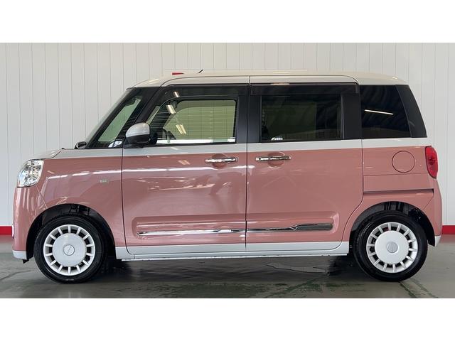 ムーヴキャンバスストライプスＧダイハツ認定中古車ｌ１０インチナビｌパノラマモニターｌドラレコ両側電動スライドドアｌ電動パーキングブレーキｌＬＥＤヘッドライトｌシートヒーターｌキーフリーシステムｌスマートアシストｌ保証／整備付（茨城県）の中古車