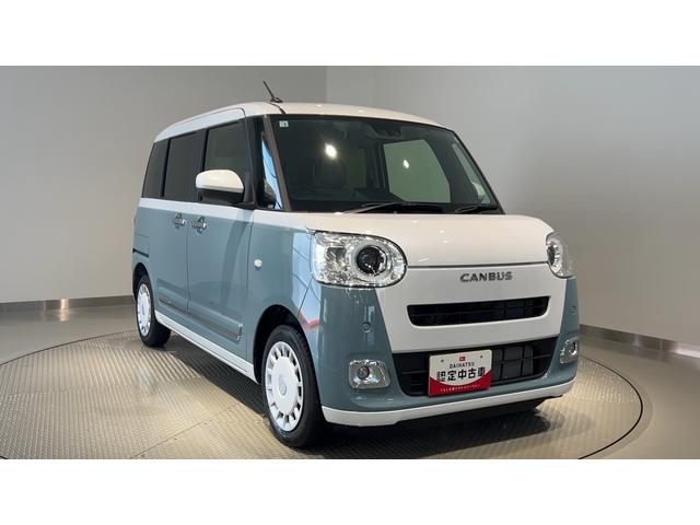 ムーヴキャンバスストライプスGダイハツ認定中古車l両側電動スライドドアl電動パーキングブレーキlLEDヘッドライトlシートヒーターlオートエアコンlキーフリーシステムlスマートアシストl保証/整備付(茨城県)の中古車