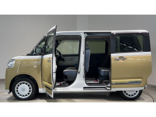 ムーヴキャンバスストライプスＧダイハツ認定中古車ｌＣＶＴｌ両側電動スライドドアｌ電動パーキングブレーキｌＬＥＤヘッドライトｌフォグランプｌシートヒーターｌオートエアコンｌキーフリーシステムｌスマートアシストｌ保証／整備付（茨城県）の中古車