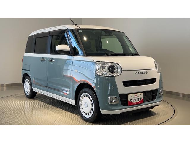 ムーヴキャンバスストライプスＧダイハツ認定中古車ｌＣＶＴｌ両側電動スライドドアｌ電動パーキングブレーキｌＬＥＤヘッドライトｌフォグランプｌシートヒーターｌオートエアコンｌキーフリーシステムｌスマートアシストｌ保証／整備付（茨城県）の中古車