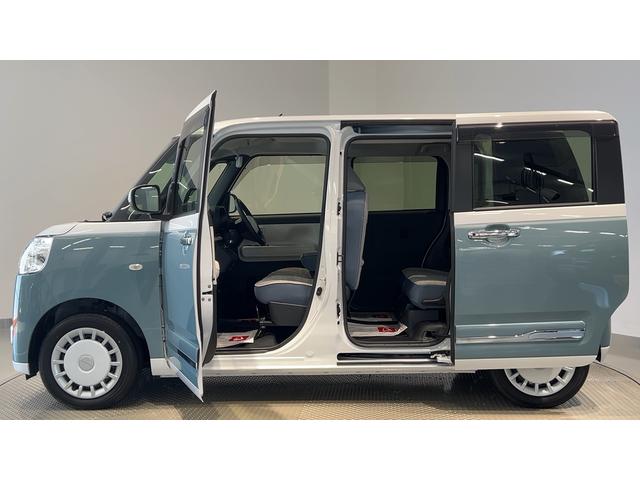 ムーヴキャンバスストライプスＧダイハツ認定中古車ｌＣＶＴｌ両側電動スライドドアｌ電動パーキングブレーキｌＬＥＤヘッドライトｌフォグランプｌシートヒーターｌオートエアコンｌキーフリーシステムｌスマートアシストｌ保証／整備付（茨城県）の中古車