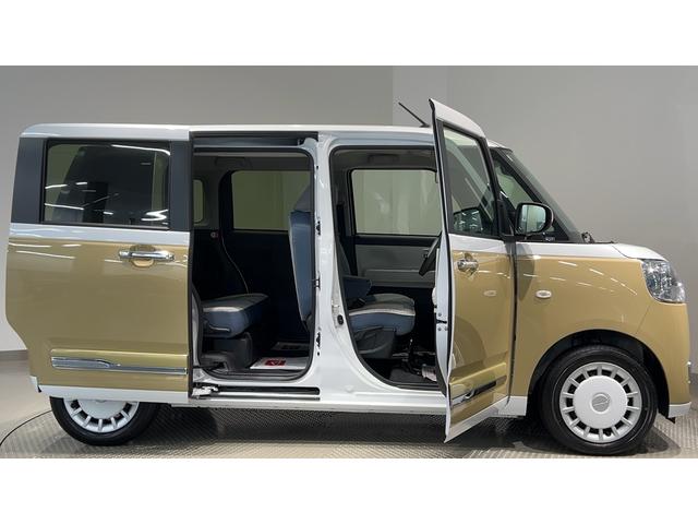 ムーヴキャンバスストライプスＧダイハツ認定中古車ｌＣＶＴｌ両側電動スライドドアｌ電動パーキングブレーキｌＬＥＤヘッドライトｌフォグランプｌシートヒーターｌオートエアコンｌキーフリーシステムｌスマートアシストｌ保証／整備付（茨城県）の中古車