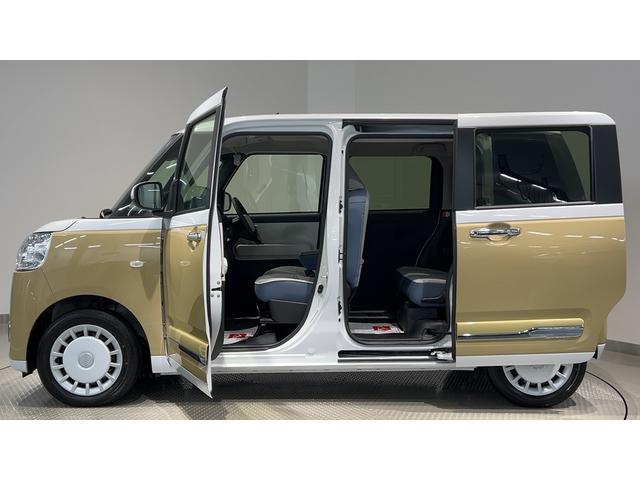 ムーヴキャンバスストライプスＧダイハツ認定中古車ｌＣＶＴｌ両側電動スライドドアｌ電動パーキングブレーキｌＬＥＤヘッドライトｌフォグランプｌシートヒーターｌオートエアコンｌキーフリーシステムｌスマートアシストｌ保証／整備付（茨城県）の中古車