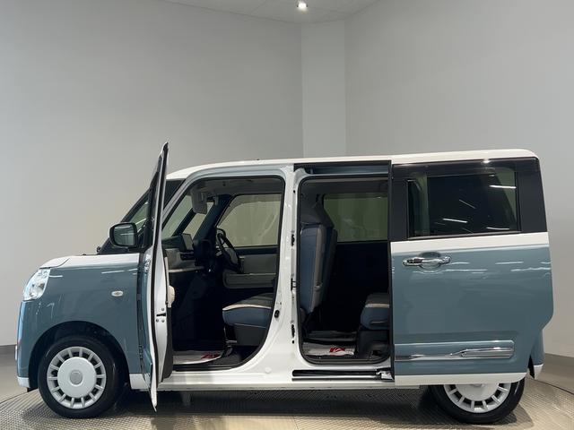 ムーヴキャンバスストライプスＧダイハツ認定中古車ｌＣＶＴｌ両側電動スライドドアｌ電動パーキングブレーキｌＬＥＤヘッドライトｌフォグランプｌシートヒーターｌオートエアコンｌキーフリーシステムｌスマートアシストｌ保証／整備付（茨城県）の中古車