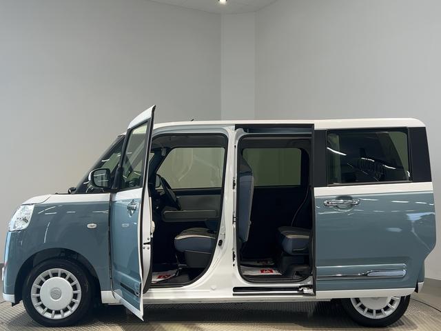 ムーヴキャンバスストライプスGダイハツ認定中古車lCVTl両側電動スライドドアl電動パーキングブレーキlLEDヘッドライトlフォグランプlシートヒーターlオートエアコンlキーフリーシステムlスマートアシストl保証/整備付(茨城県)の中古車