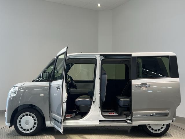 ムーヴキャンバスストライプスGダイハツ認定中古車l両側電動スライドドアl電動パーキングブレーキlLEDヘッドライトlフォグランプlシートヒーターlオートエアコンlキーフリーシステムlスマートアシストl保証/整備付(茨城県)の中古車